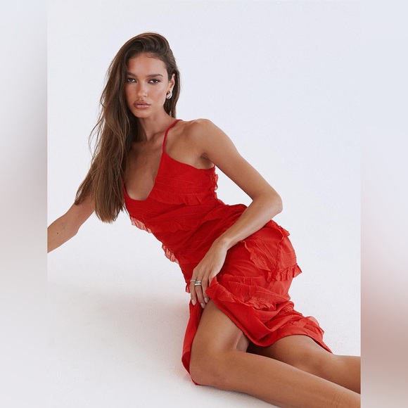 NEW!! Princess Polly Lars Red Maxi Dress - STUNNING! - Picture 11 of 11